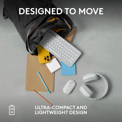 Logitech Pebble Mouse 2 M350s Multi Device Bluetooth Wireless Mouse - White