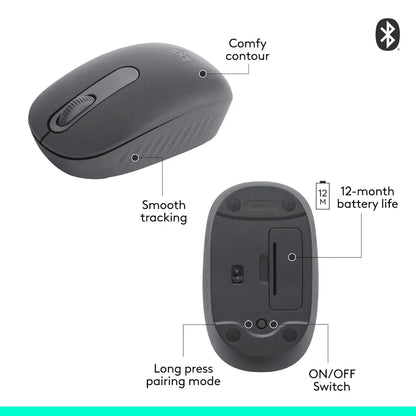 Logitech M196 Bluetooth Wireless Optical Mouse - Graphite