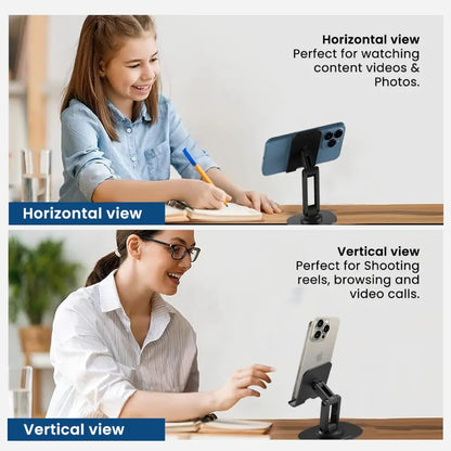 Portronics Mobot III POR 2046 Adjustable Mobile and Tablet Holder with 360 Degree Rotating Base