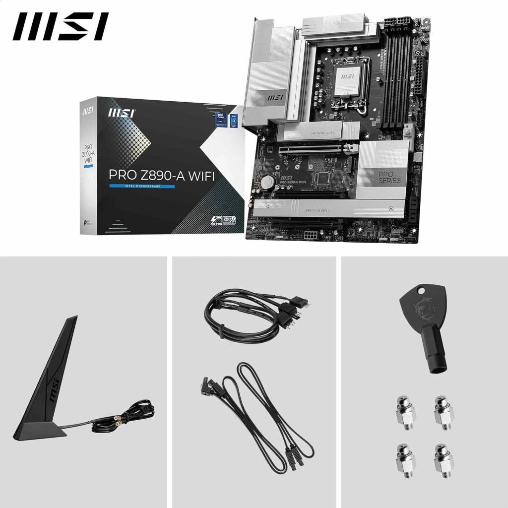 MSI PRO Z890 A Intel LGA 1851 DDR5 Full-ATX WiFi 7 Motherboard