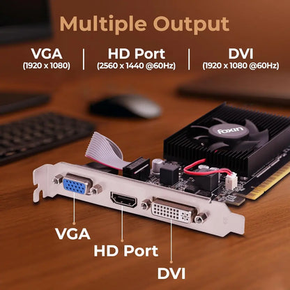 Foxin GT740 4GB 128‑Bit DDR3 High‑Efficiency Desktop Graphics Card