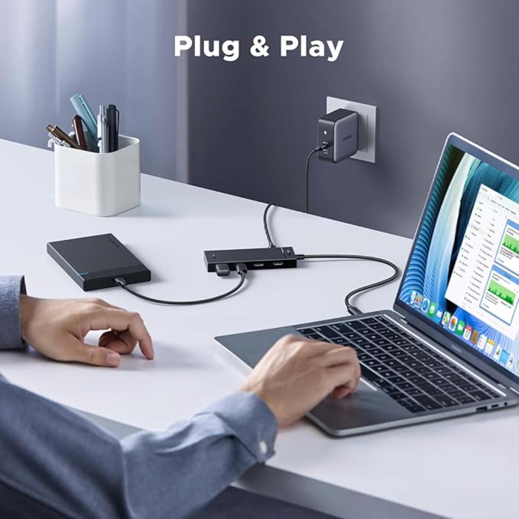 Ugreen 55334 CM806 5 in 1 Type C to 4 Type C 3.2 Gen2 PD Hub 100W 10Gbps