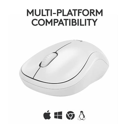 Logitech M240 Silent Bluetooth Wireless Mouse Compact Design - Off White