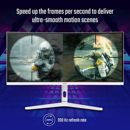 Acer XZ306CX 29.5" 2560x1080 200Hz 1ms Ultrawide Curved Gaming Monitor - White