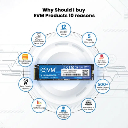 EVM 128GB M.2 NVMe PCIe Gen3x4 Internal Solid State Drive