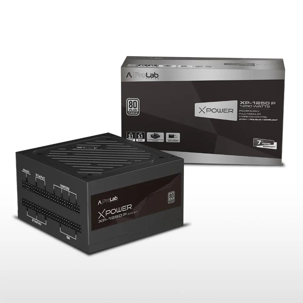 Prolab XPower XP-1250P 1250W 80+ Platinum Fully Modular ATX 3.1 Power Supply-tpstech.in
