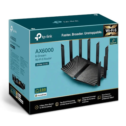 TP-Link Archer AX80 AX6000 Dual-Band Wi-Fi 6 Router 2.5G Multi-Gig Port 8-Stream-tpstech.in