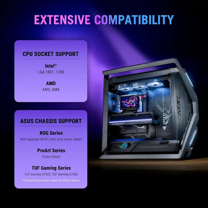 ASUS ROG Ryuo IV SLC 360 ARGB 360mm Liquid CPU Cooler with 6.67 Inch AMOLED Display-tpstech.in