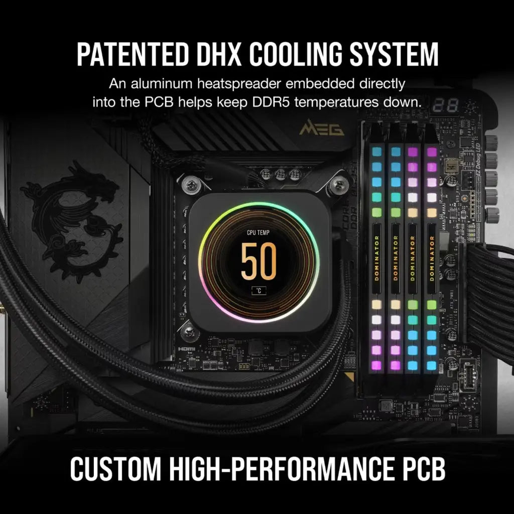 CORSAIR Dominator Platinum RGB 32GB (2x16GB) DDR5 RAM 6000MHz CL36 Desktop Memory-tpstech.in