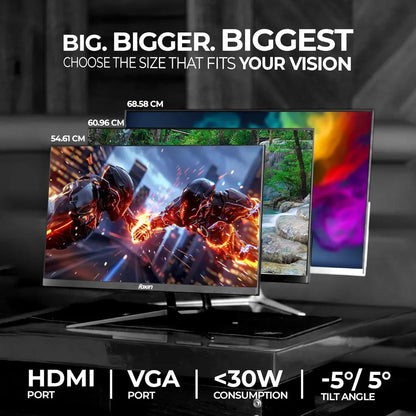 Foxin Elite Series 24" 100Hz Full HD Flat LED Monitor Frameless Design-tpstech.in