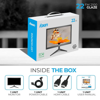 Foxin FM 2100 Glaze 21.5" 5ms LED HD Monitor with HDMI