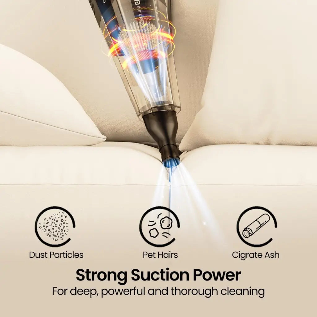 Portronics Mopcop POR 2573 Rechargeable Handheld Vacuum Cleaner with Washable HEPA Filter-tpstech.in