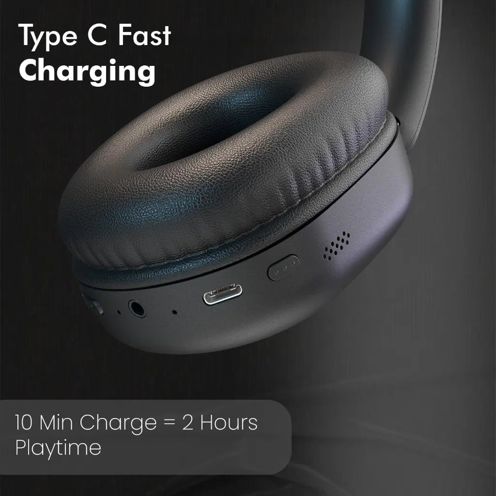 Portronics Muffs M6 POR 3261 Over Ear Wireless Bluetooth Headphone 40H Playtime-tpstech.in