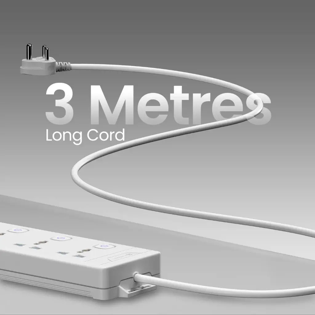 Portronics Power Plate 20 POR 2571 20W Type C PD Extension Board with 5 Sockets-tpstech.in