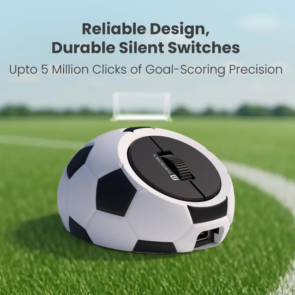 Portronics ToadPlay Football POR 3119 Mini Wireless Mouse Dual Mode 2400 DPI-tpstech.in