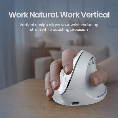 Portronics Toad Ergo 4 POR 3211 Vertical Wireless Mouse Bluetooth 4000 DPI-tpstech.in