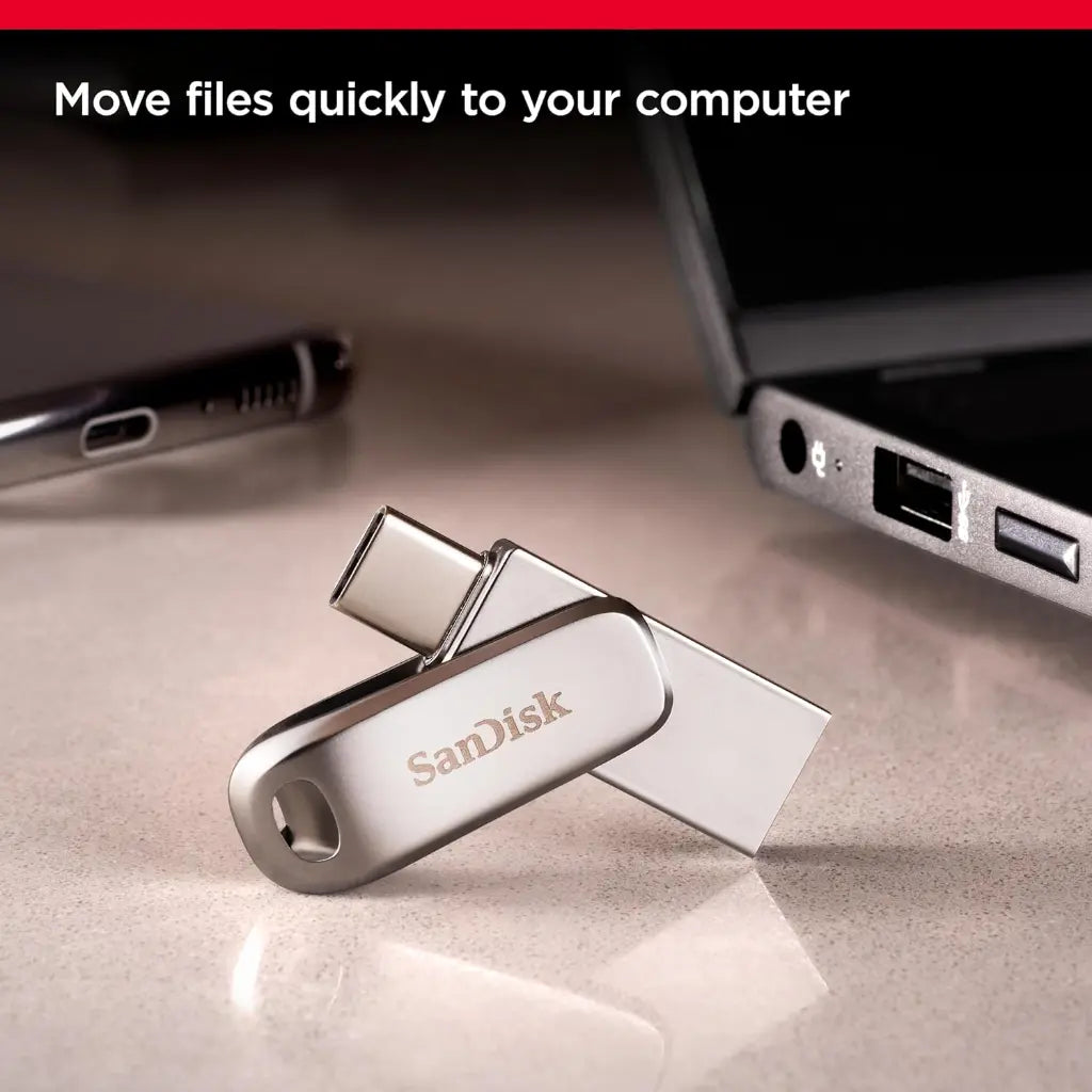SanDisk Ultra Dual Drive Luxe 128GB USB Type‑C OTG Pen Drive-tpstech.in