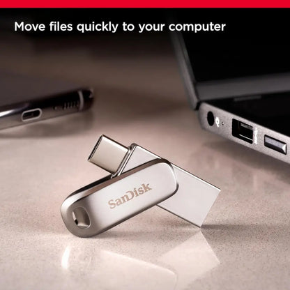SanDisk Ultra Dual Drive Luxe 128GB USB Type‑C OTG Pen Drive-tpstech.in