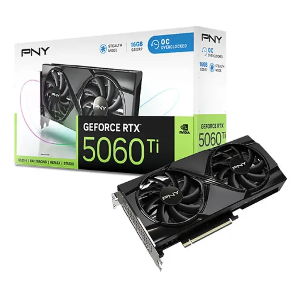 PNY GeForce RTX 5060 Ti OC 16GB GDDR7 Dual Fan Graphics Card-tpstech.in