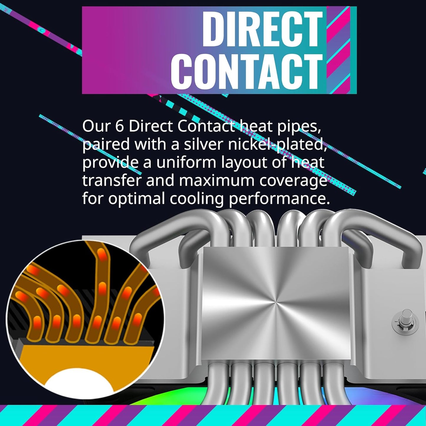 Cooler Master Hyper 620S ARGB Sync 120mm Dual Tower CPU Air Cooler - Black