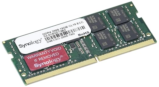 Synology 16GB DDR4 RAM 2666MHz SO-DIMM ECC Unbuffered Memory Module
