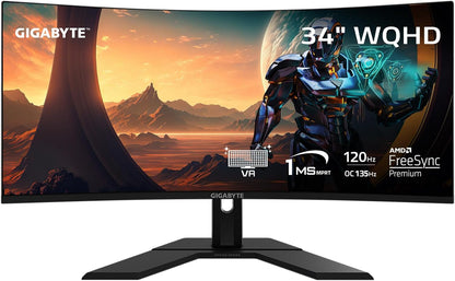 1440p Monitor Best Graphics Card For 1440p 120hz 120hz Freesync Monitor GIGABYTE GS34WQC 34