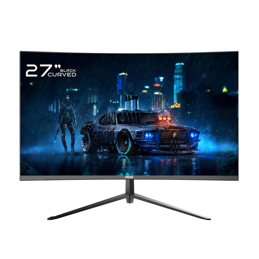 GEONIX Neon 27" 75Hz 1080p FHD LED Panel Curved Monitor with Dual Speakers - Black