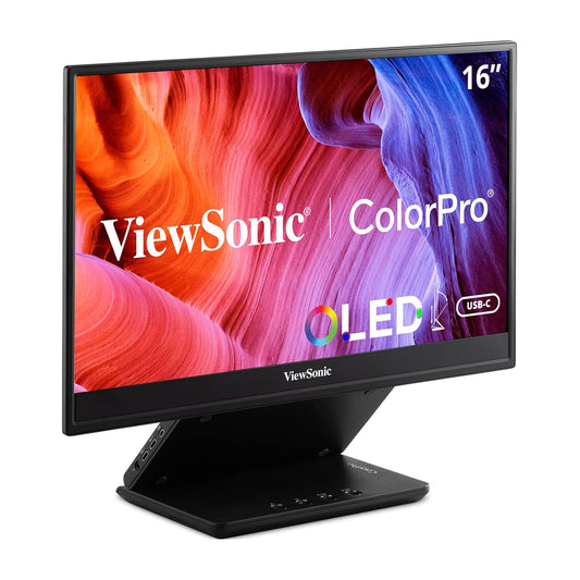 ViewSonic VP16-OLED 16" 60Hz 1080p FHD USB Type-C OLED Panel Portable Monitor with Speakers