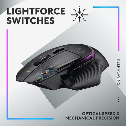 Logitech G502X Lightspeed Wireless Gaming Mouse with Hero 25K Gaming Sensor
