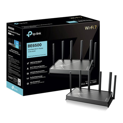 TP-Link BE6500 Archer BE400 Dual-Band Whole Home EasyMesh Wi-Fi 7 Router