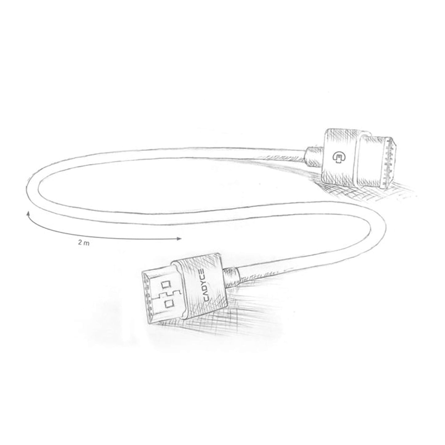 Cadyce CA-HDCAB2 High Speed 4K HDMI Cable with Ethernet 2M - White