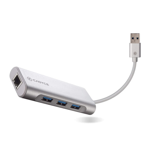 Cadyce CA-U3HE USB 3.0 3-Port Hub with Gigabit Ethernet Adapter