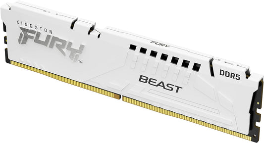 Kingston Fury Beast 32GB DDR5 RAM 5200MHz CL40 DIMM Gaming Desktop Memory - White