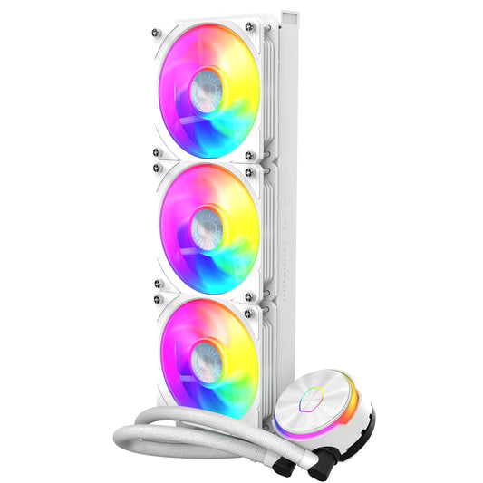 Cooler Master MasterLiquid PL360 Flux 360mm ARGB Close-Loop AIO CPU Liquid Cooler - White