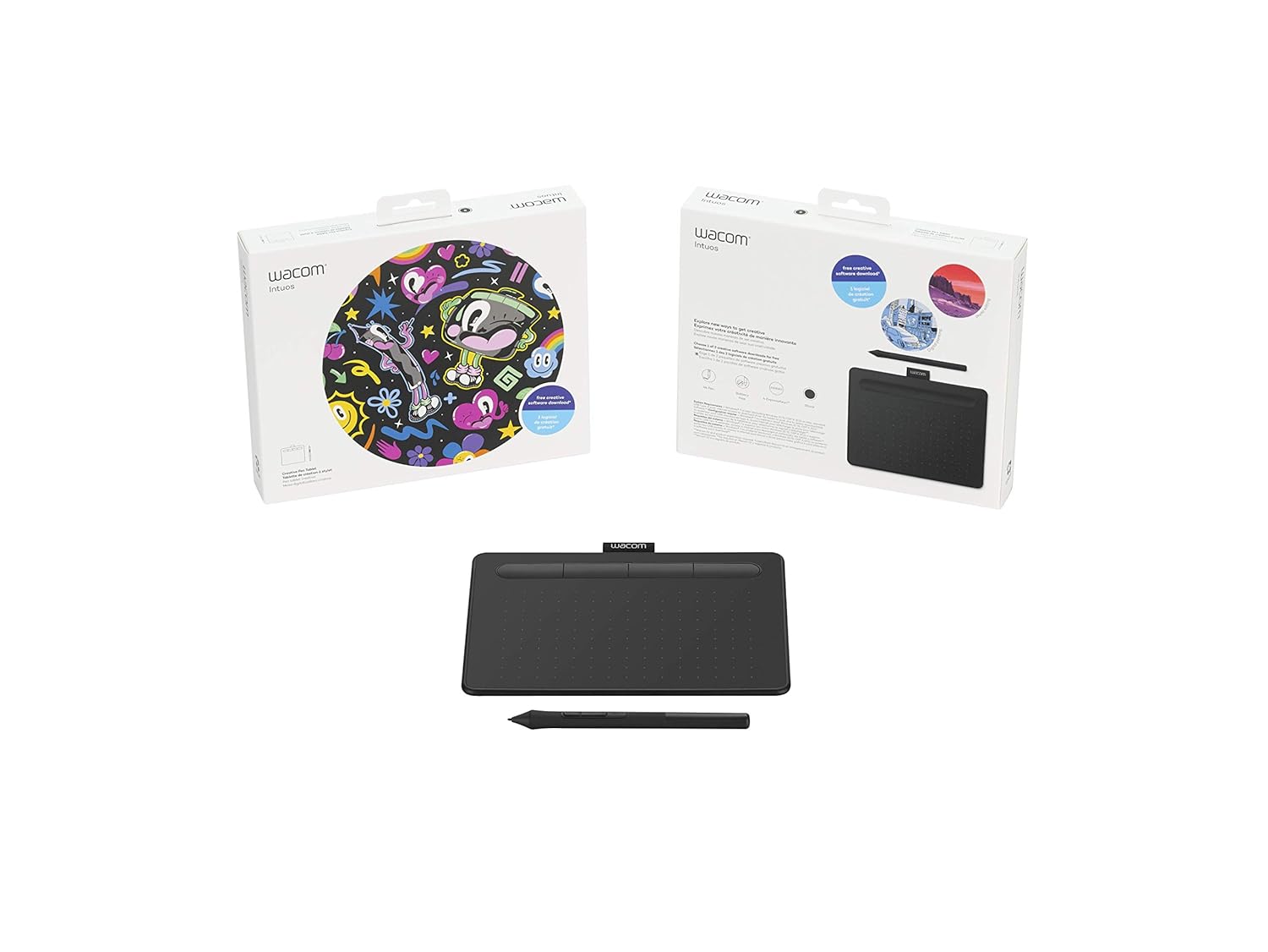 Wacom Intuos Small CTL-4100 Slim Digital Graphics Input Tablet with Pen Black