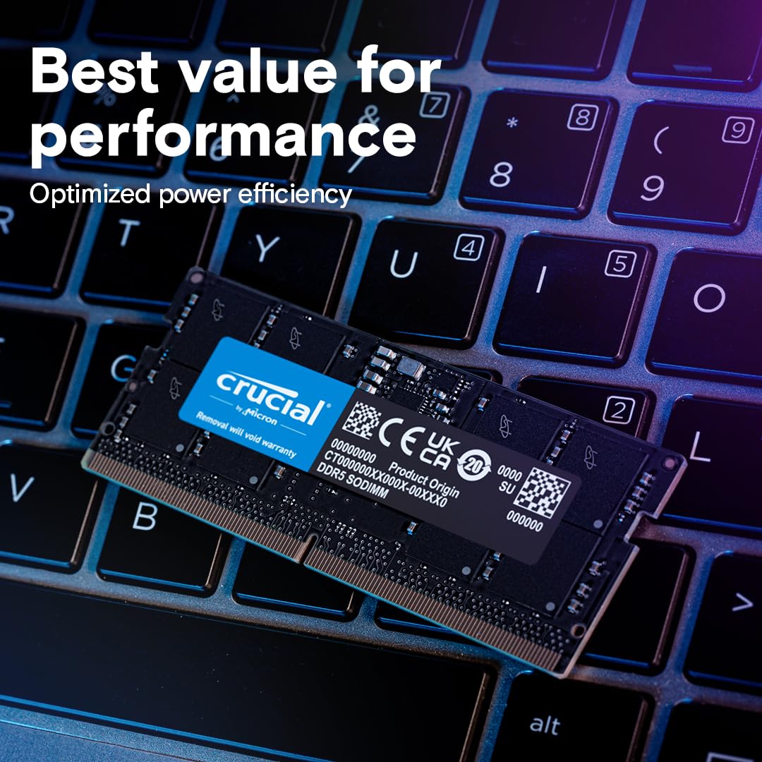 Crucial 32GB DDR5 5600MHz SODIMM CL46 Laptop Memory - tpstech.in