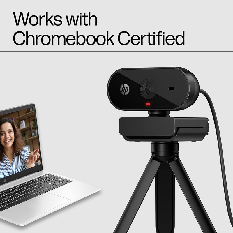 HP 320 FHD Webcam USB-A Web Camera Mic & Privacy Cover 