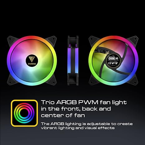 Gamdias CHIONE P2-360R AIO Liquid Cooler with Triple 120mm RGB Silent Fan and Remote Controller