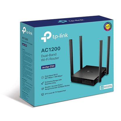 TP-Link AC1200 Archer C54 Dual Band Wi-Fi 5 Router - Black