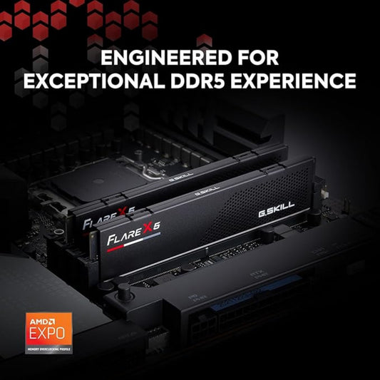 G.SKILL Flare X5 Series 64GB (2x32GB) DDR5 RAM 6000MHz CL30 Gaming Desktop Memory