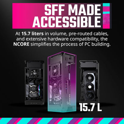 Cooler Master NCORE 100 MAX SFF Ready Mini Tower Computer Cabinet - Silver Edition