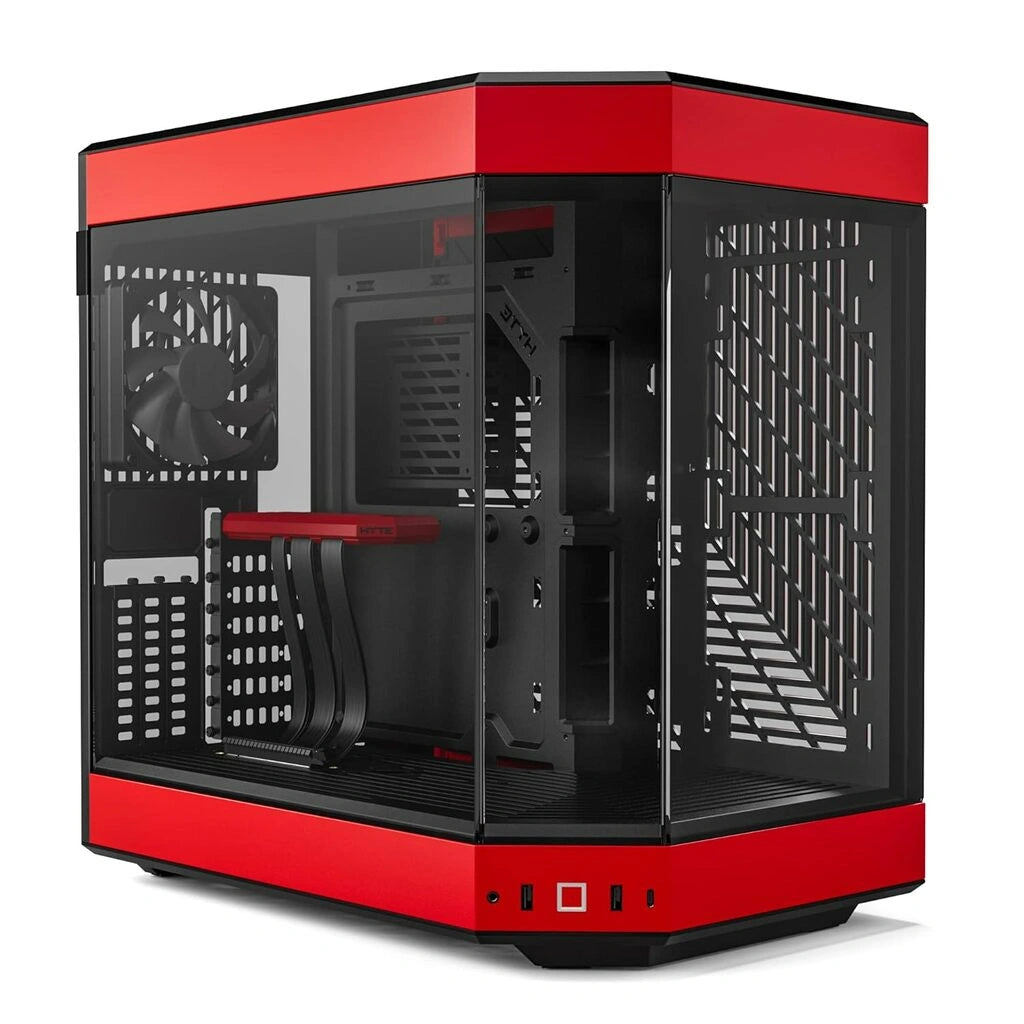 HYTE Y60 Premium Mid-Tower PC ATX Case with Panoramic Glass-(Black/Red)