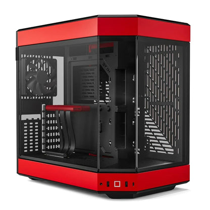 HYTE Y60 Premium Mid-Tower PC ATX Case with Panoramic Glass-(Black/Red)