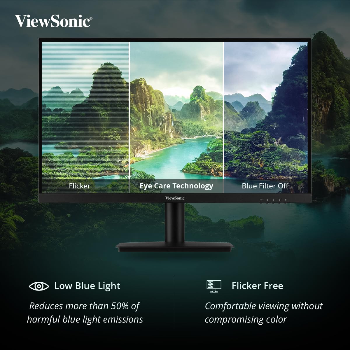 ViewSonic 24 Inch VA2406-MH Full HD 100Hz Monitor with Dual 2W Speaker
