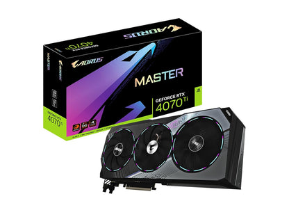 GIGABYTE AORUS GeForce RTX 4070 Ti Master 12GB 192-Bit GDDR6X Graphics Card