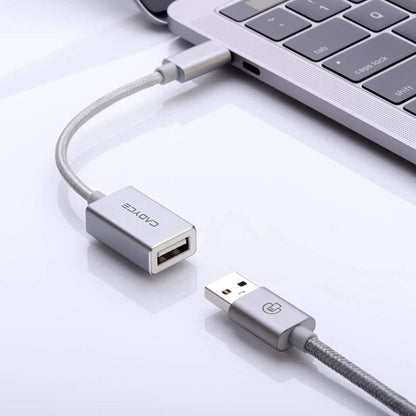 Cadyce CA-C3AF Cadmium Premium Braided USB Type C to USB 3.0 A Type Female Converter
