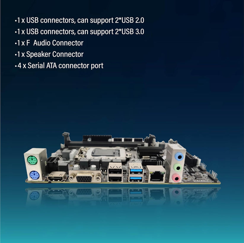 GEONIX Intel H61 LGA1155 Socket DDR3 Motherboard - tpstech.in