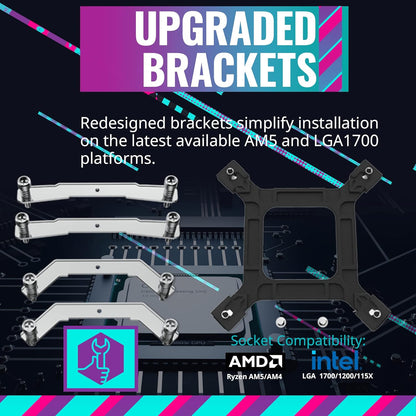 Cooler Master Hyper 620S ARGB Sync 120mm Dual Tower CPU Air Cooler - Black