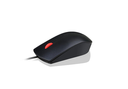 Lenovo essential usb | žična optična črna | 1600 dpi | usb-a | miška 1 Lenovo essential usb žična optična črna miška stranski pogled