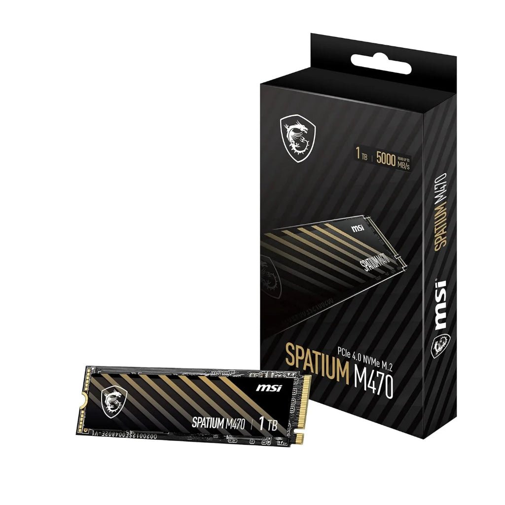 MSI SPATIUM M470 1TB PCIe 4.0 NVMe M.2 Internal SSD